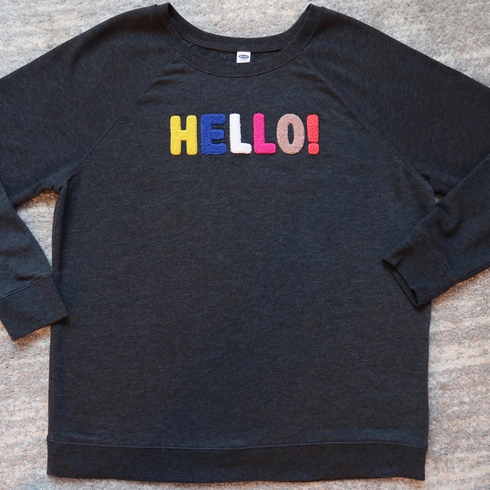 Old Navy “HELLO” Sweatshirt L